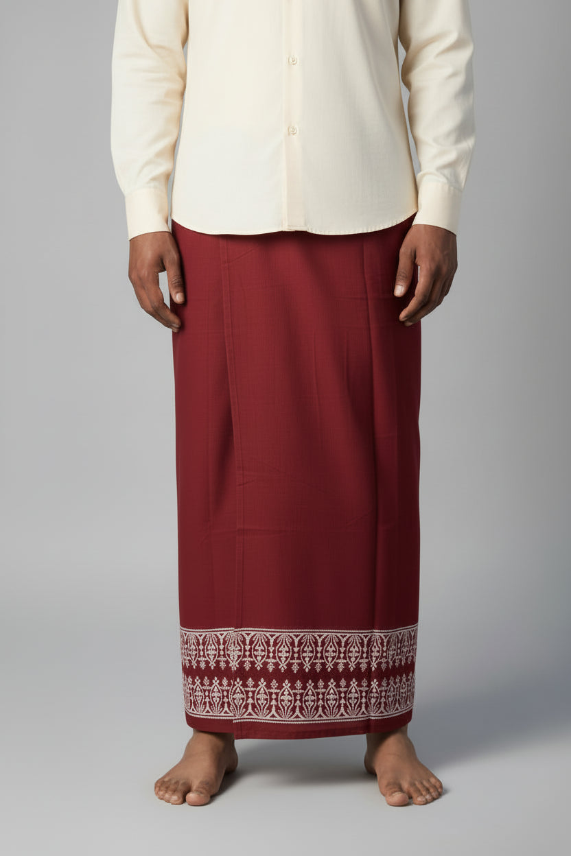 Kora Khaadi Dhoti| Metro Stripe|  Lungi | Veshti | Pancha Wrap