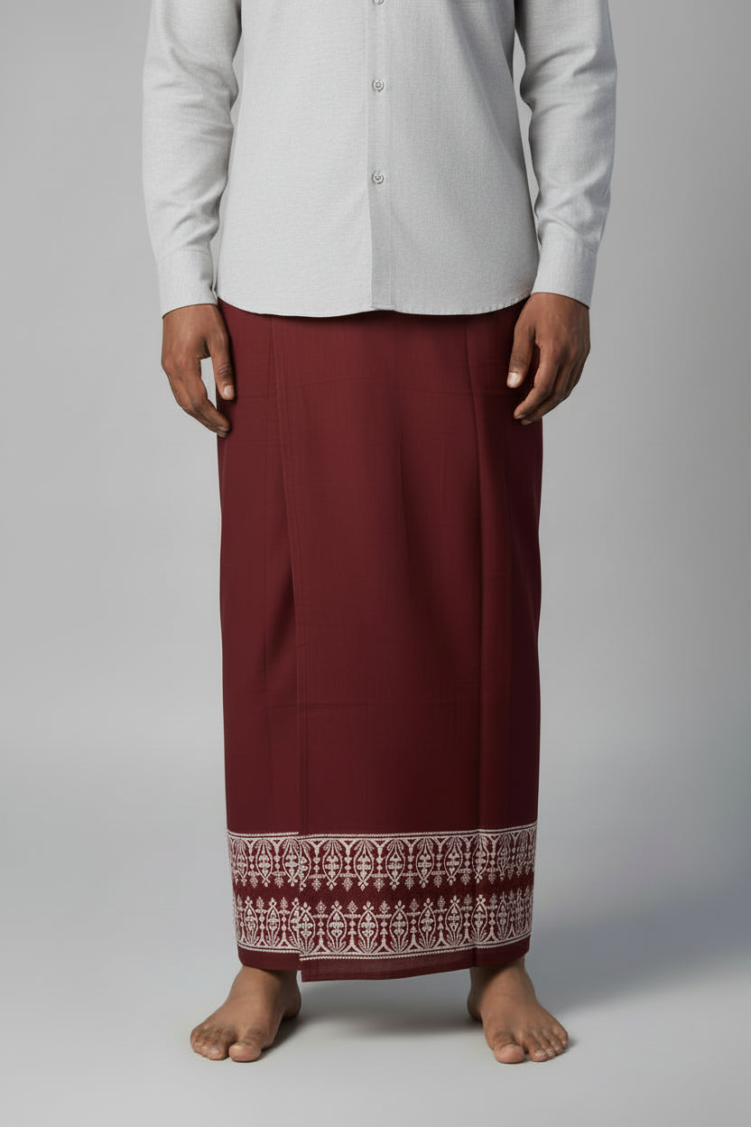 Kora Khaadi Dhoti| Metro Stripe|  Lungi | Veshti | Pancha Wrap