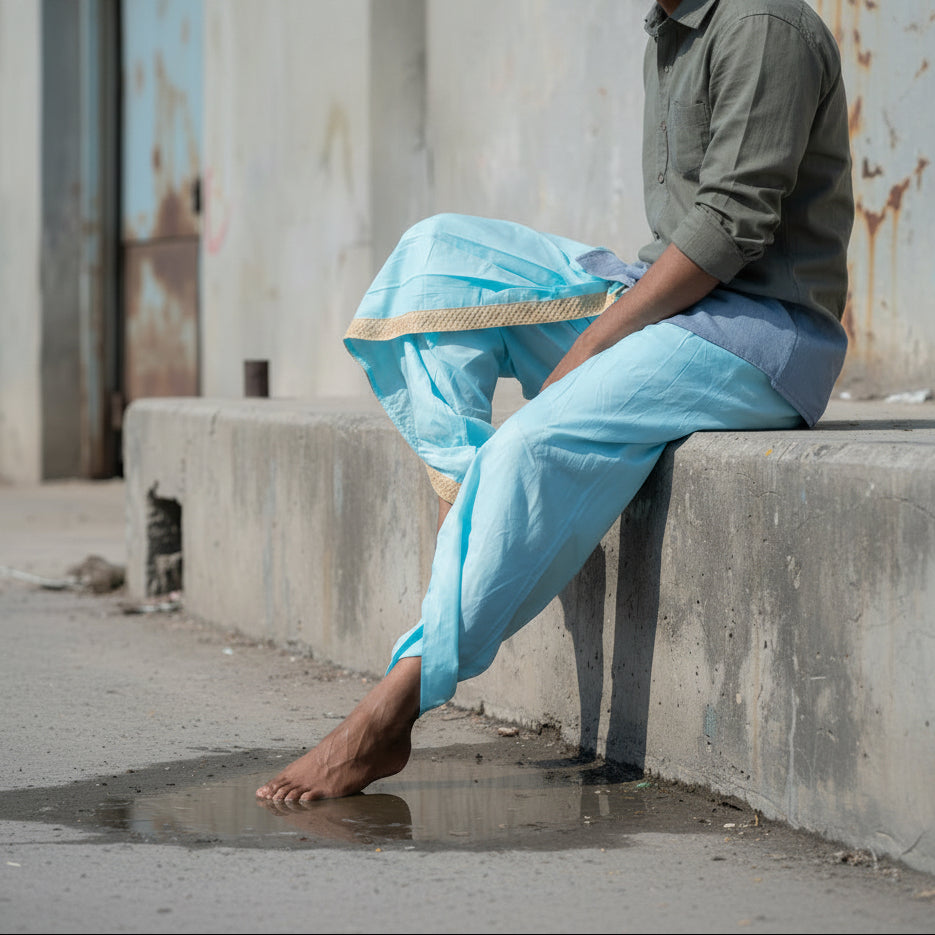 Dhoti Drapers with border for men