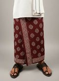 Kora Khaadi Dhoti Floral| Motif |Utsav| Lungi | Veshti | Pancha Wrap