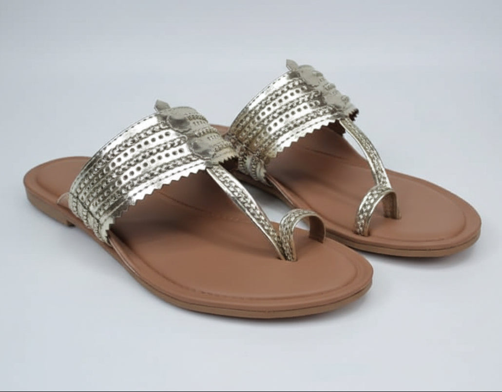 Zenvy Super Soft Kaarya Kolhapuri Kols for women by NIIRA, handmade cushioned chappals