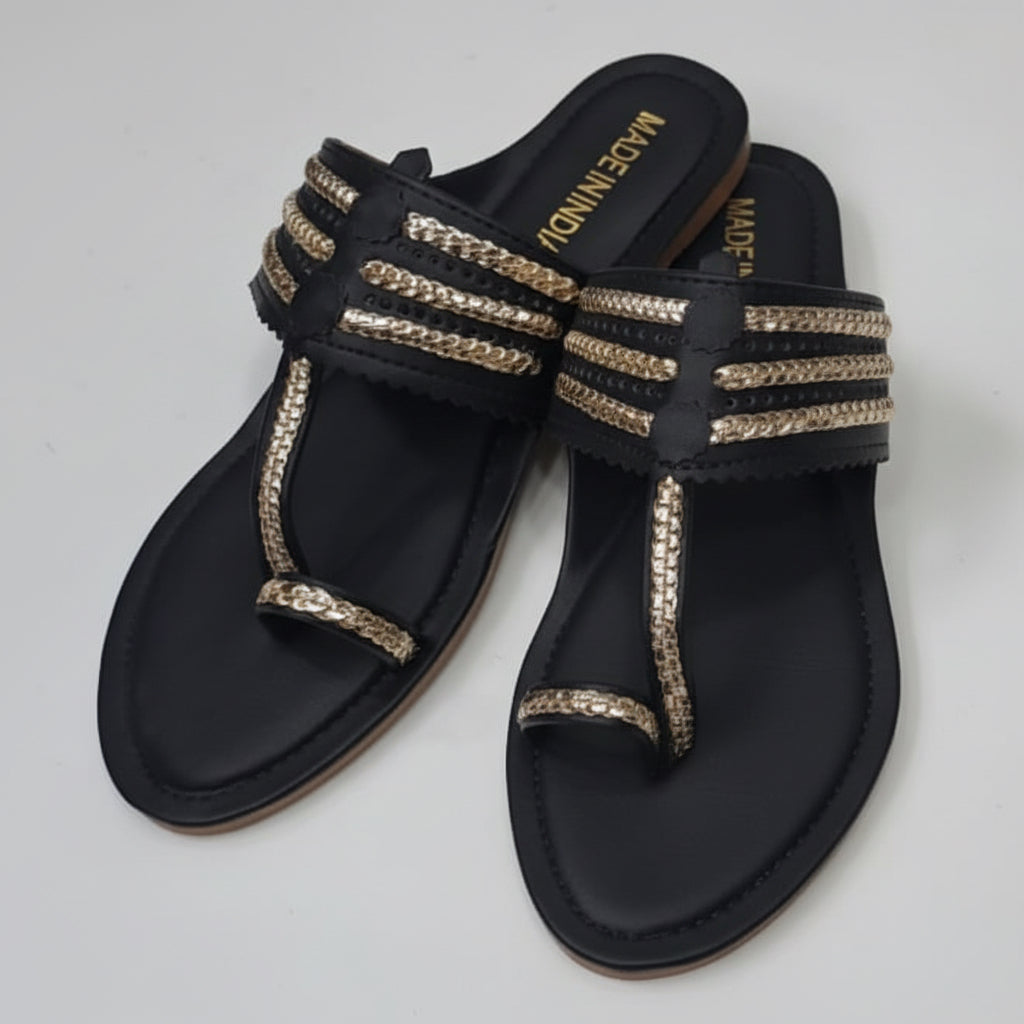Sitara Super Soft Kaarya Kolhapuri Kols for women by NIIRA, handmade cushioned chappals