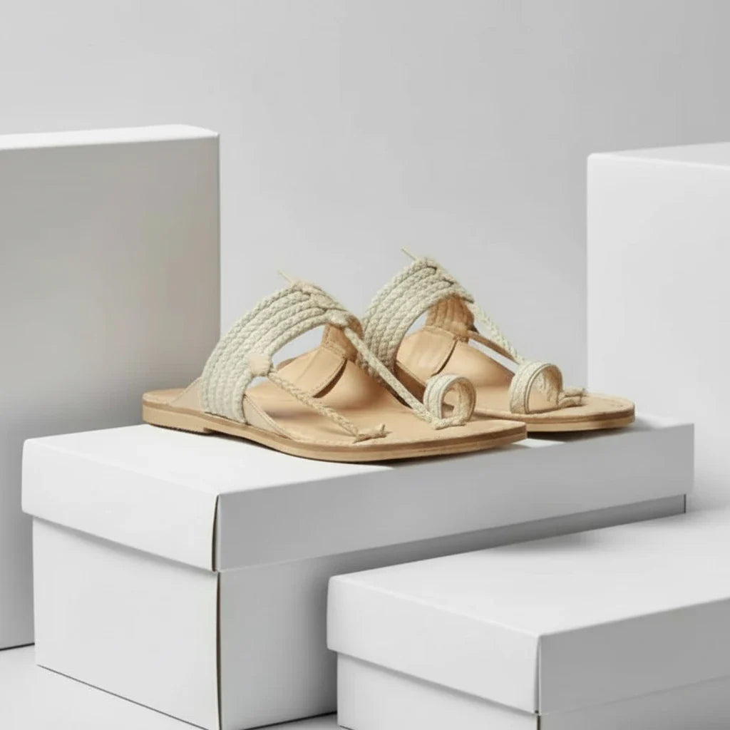 String Light | Leather Kolhapuri Chappal