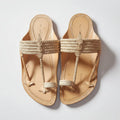 String Light leather Kolhapuri chappal for men, handcrafted braided strap leather sandal by NIIRA