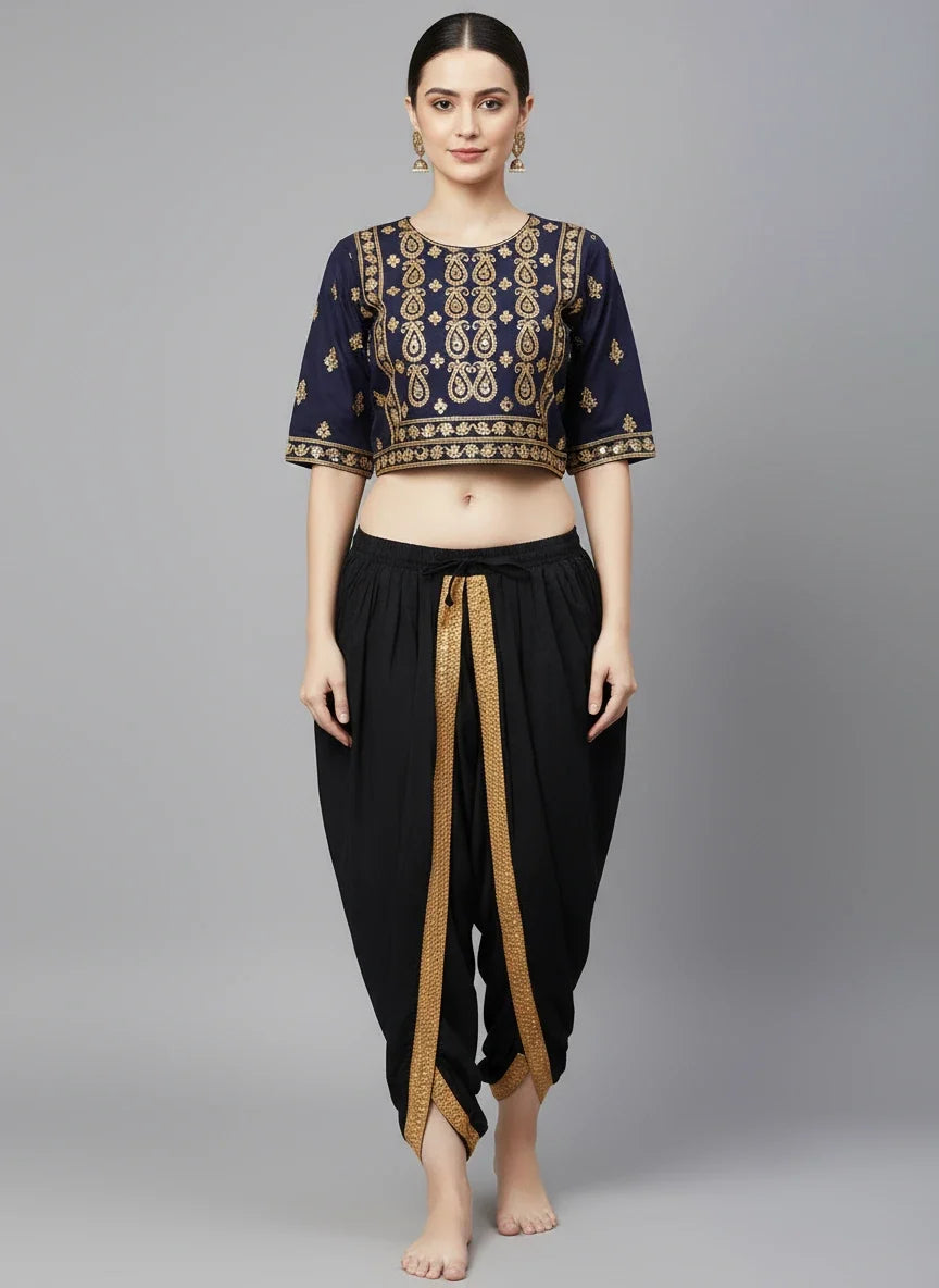 Dhoti Drapers with Border for Women