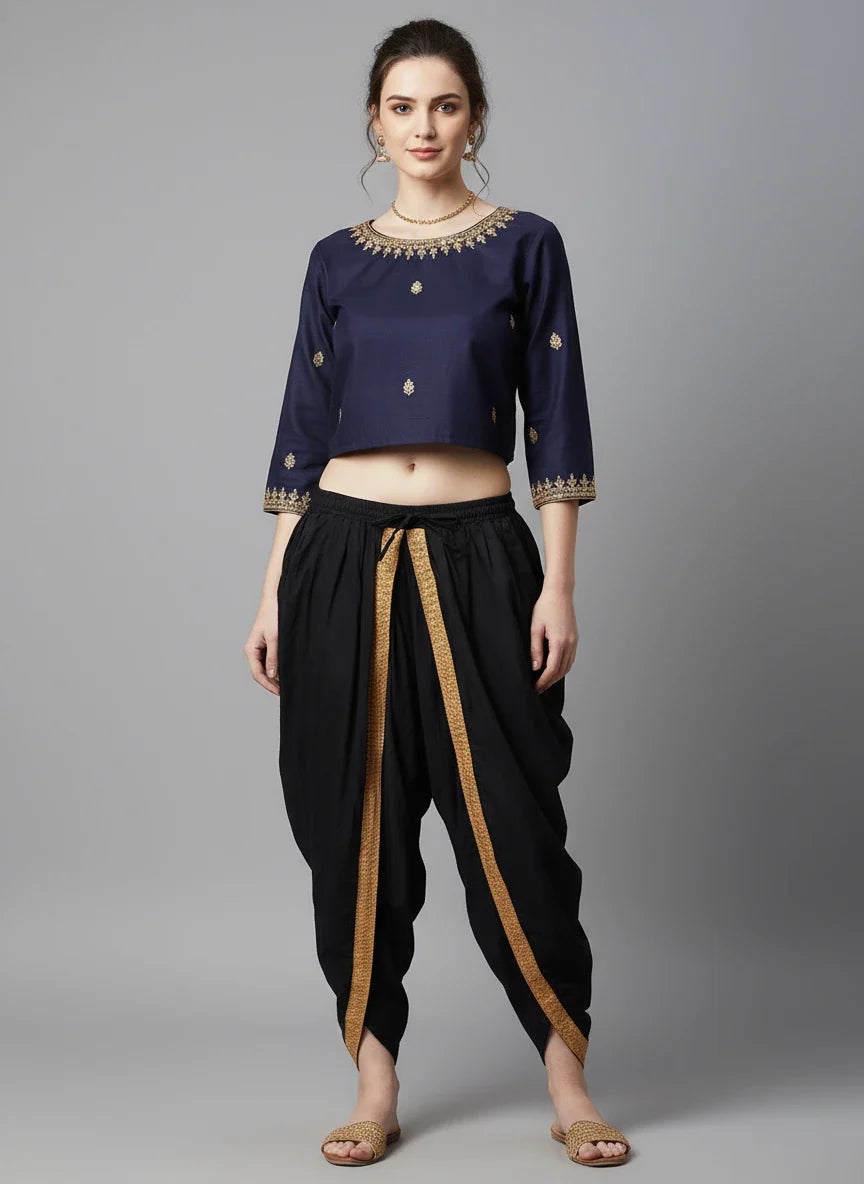 Dhoti Drapers with Border for Women