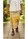 Kora Khaadi Dhoti Kesariya - Lungi | Veshti | Pancha Wrap - Yellow