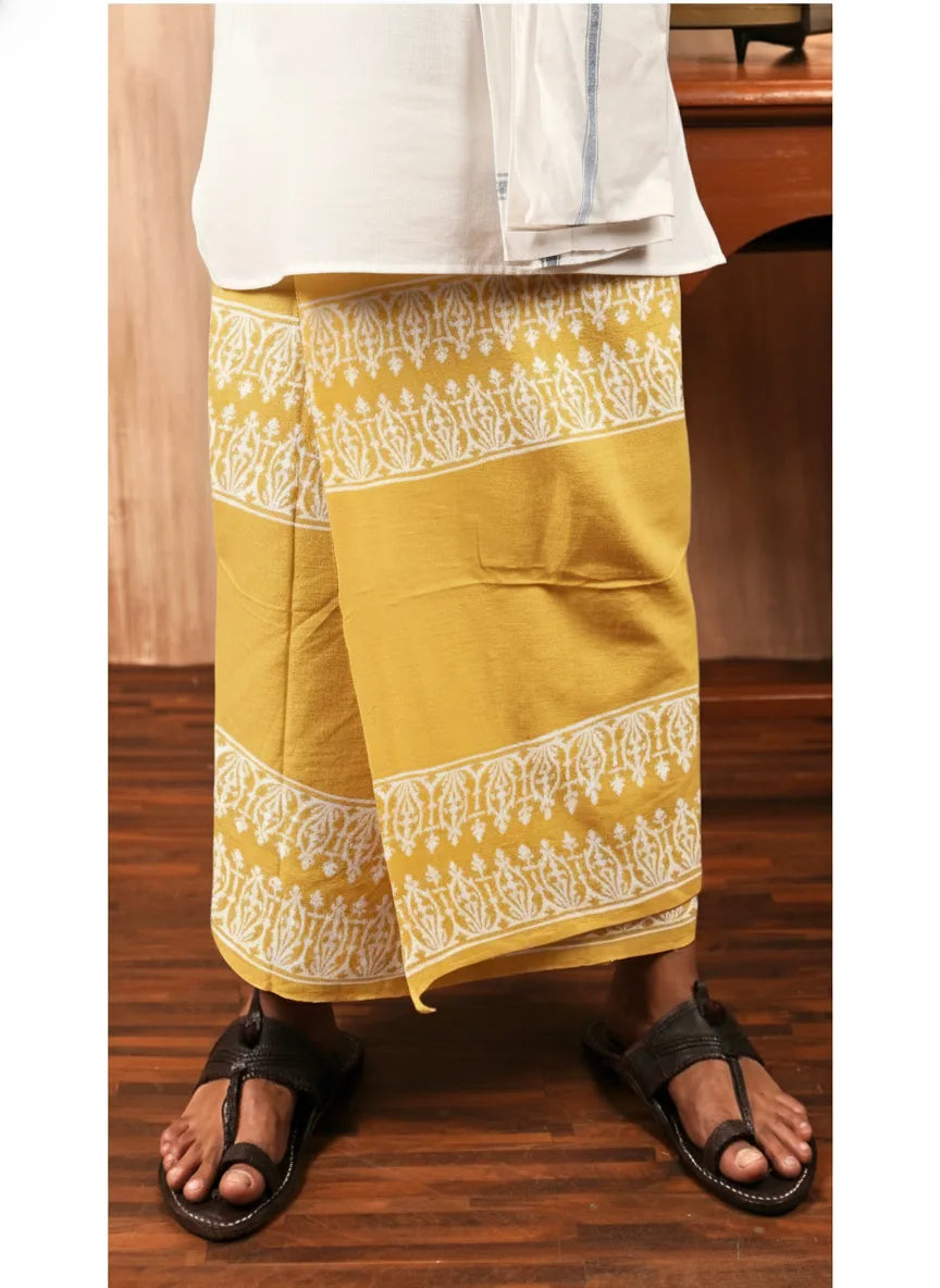 Kora Khaadi Dhoti| Metro Stripe|  Lungi | Veshti | Pancha Wrap
